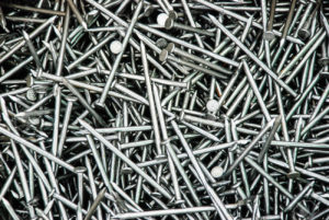 pile of grey iron nails